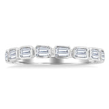 14KWG East-West Emerald Cut Bezel Diamond Fashion Band – 0.70ctw