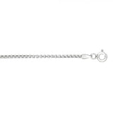 Sterling Silver (1.5 mm) Round Box Chain w/ Rhodium Finish, 20"