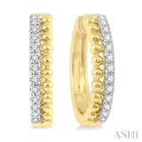 Yellow Gold Diamond Hoops