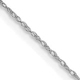 10K White Gold (.5mm) Carded Cable Rope Chain