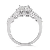 14K White Gold .60 Carat TW Round Cut Diamond  Engagement