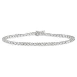 14KW Diamond Tulip Tennis Bracelet w/ 1.00 CTW