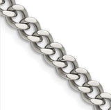 Stainless Steel Polished 6.75mm 22 inch Curb Chain