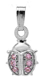 Sterling Silver Pink Ladybug Pendant