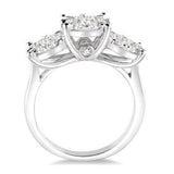 14KW Diamond "Lovebright" Three Stone Style Cluster Engagement Ring w/ 1.50 CTW Size 7