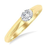 14K Yellow Gold Oval Cut Diamond Solitaire Fashion Ring, 0.30Carat TW