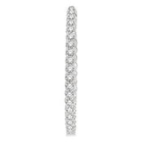 14KW Inside-Out Diamond Oval Hoop Earrings, 2.00CTW