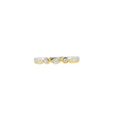 14K Yellow Gold 0.30Carat TW Diamond Marquise & Round cut Channel Set