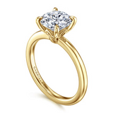 14K Yellow Gold Round Diamond Engagement Ring, 2.0Carat TW