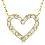 Yellow Gold Diamond Heart Necklace