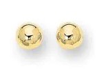 14K White Gold 5mm Ball Stud Earrings