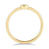 10K Yellow Gold Bezel Set Diamond Fashion Ring, 0.10 Carat TW