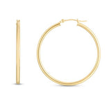 14KY Polished Tube Earrings