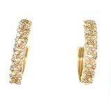 14KY Medium Diamond Hoops w/ 0.96 ctw