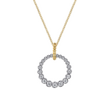 Two Toned Diamond Bujukan 20mm Drop Pendant, 0.53 CTW