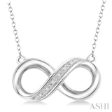 Sterling Silver Diamond Infinity Pendant