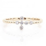 Bubble Diamond Cross Ring