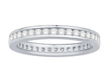 14KW .50CTW  Diamond Round Channel Set Band  2.6MM Size 7