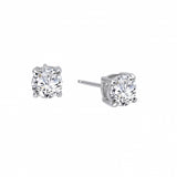 Sterling Silver Diamond CZ Studs w/ 2.5 ctw