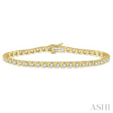 14K Yellow Gold Diamond Tulip Bracelet, 3.00CTW