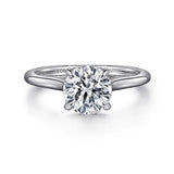 14KW Ericka Round Diamond Engagement Ring w/ 0.11 ctw