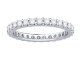 14KW 1.0CTW Diamond Round Eternity Band Prong Set  2.6MM Siz