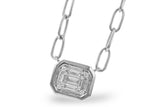 14KW Diamond Baguette Fashion Pendant w/ 18