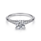 14KW Diamond Engagement Semi-Mount Ring, .08 CTW