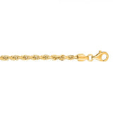 10KY Solid Diamond Cut Royal Rope Chain - 20