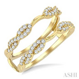 14K Yellow Gold Diamond Entwined Round Cut Insert Ring, 0.40Carat TW