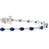 White Gold Sapphire and Diamond Bracelet