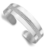 Sterling Silver Textured Cuff Bracelet