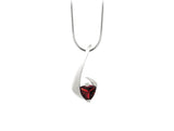 Joryel Vera  Sterling Silver  Garnet Trillian Pendant