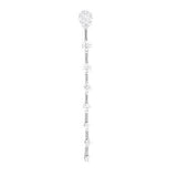 18K White Gold Diamond Pear Bar Flexi Drop Earrings w/ 0.90 ctw