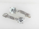 14KW Aquamarine & Diamond Earrings