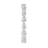 14KW Pear Shape East-West Diamond Fashion Hoop Earrings w/ 1.50 ctw