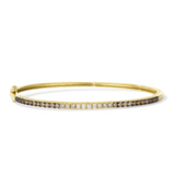 Yellow Gold Ombre Bangle featuring Chocolate Ombré Diamonds