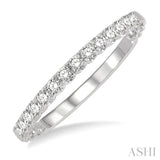 14KW Diamond Lattice Round Cut Diamond Wedding Band, 0.25CTW