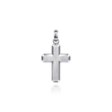 Sterling Silver Brushed Cross Pendant