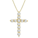 14KY Diamond Cross Pendant w/1.0 ctw, 18