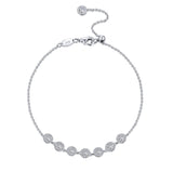 Sterling Silver 7 Symbols of Joy Bracelet, 1.45 Carat TW