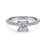 14KW Diamond Engagement Semi-Mount Ring, .16 CTW