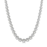 14KW Diamond Illusion Necklace w/ 3.0 ctw & 18"