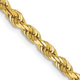 14K 24" Diamond-cut Rope Chain