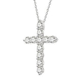 14KW Diamond Cross Pendant w/ 1.50 ctw & Chain