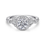 14KW Diamond Engagement Semi-Mount Ring, .29 CTW