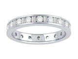 14KW 1.0CTW Diamond Channel Set Baguette and Round Eternity