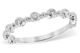 14K White Gold Diamond Fashion Band, 0.11ctw