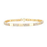 14K Honey Gold Diamond Bracelet, 1.84 Carat TW