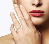14KW .35 ctw 7 Stones Round Cut Diamond Wedding Band  Size 7
